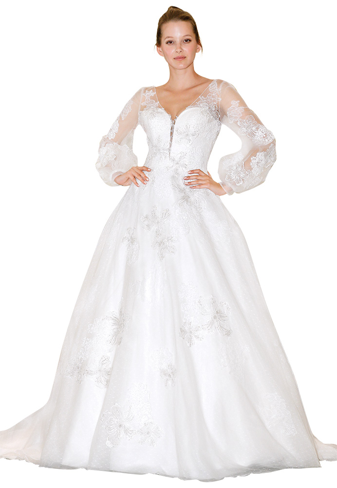 Bell Sleeve Wedding Gown by Randy Fenoli