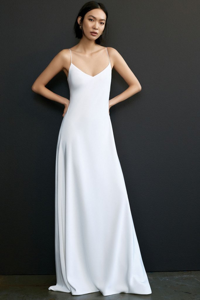 slip wedding dress