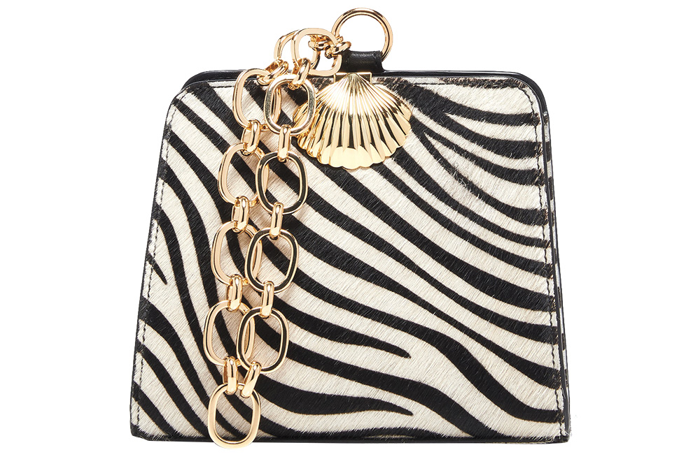 Zebra print clutch