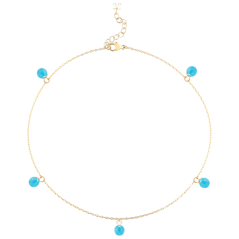 turquoise anklet by mateo