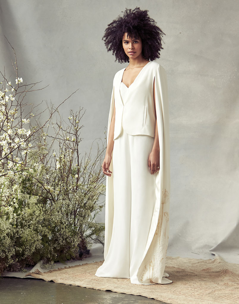 Wedding Jumpsuit with Cape