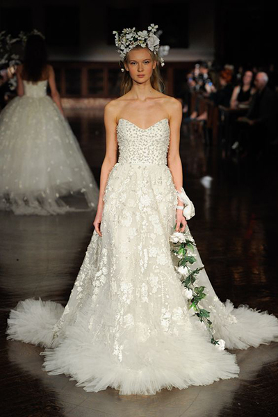 reem acra pearl gown