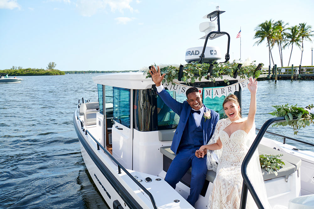 couple on boat