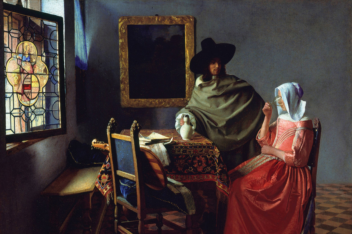 vermeer the glass of wine