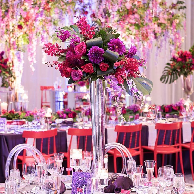 jewel tone wedding reception