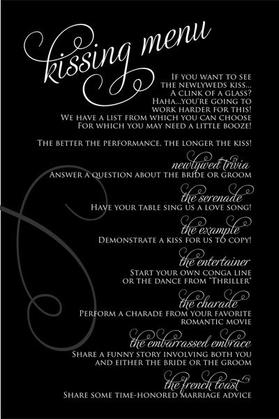 wedding kisses