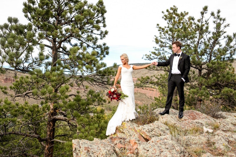 maggie sottero maountain wedding