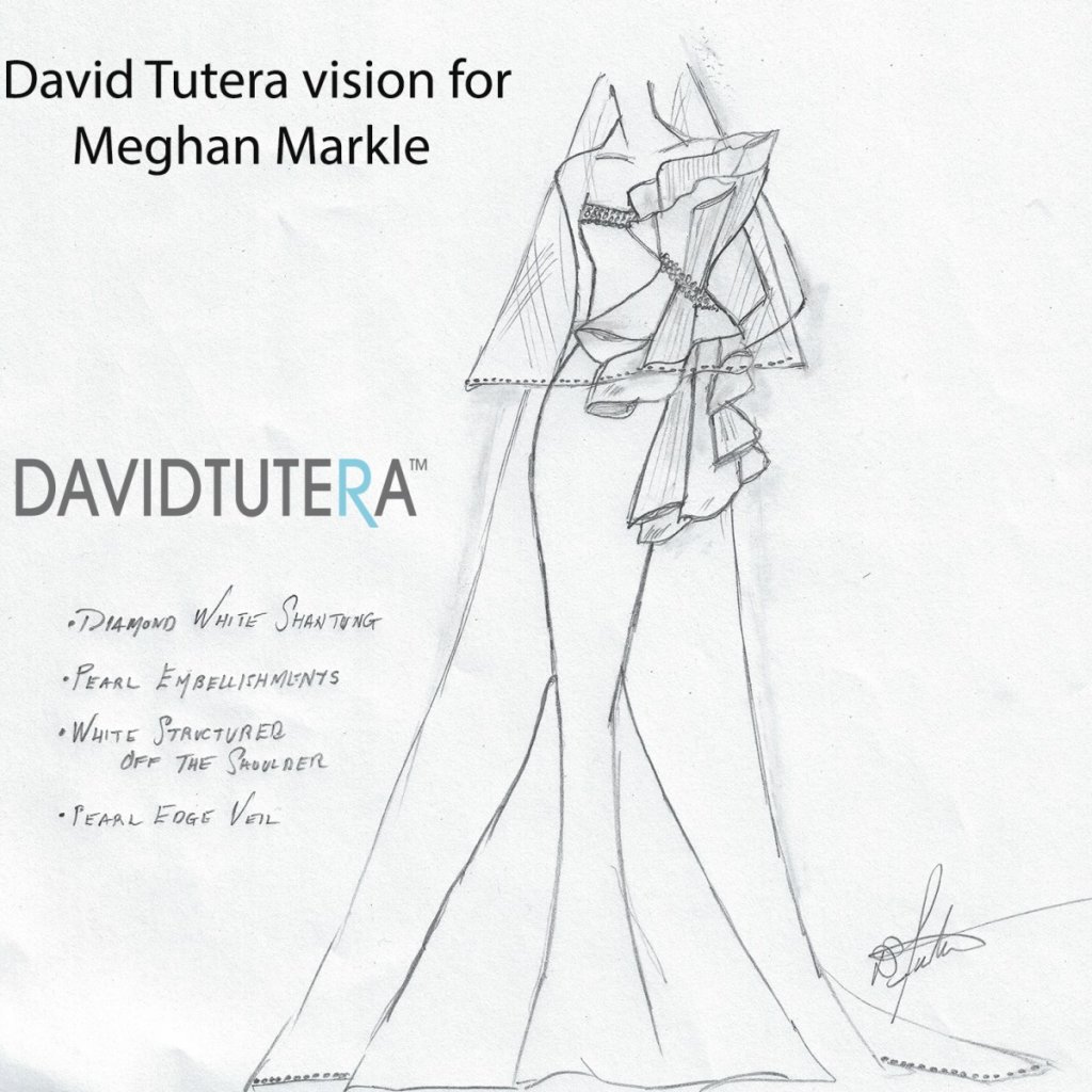 meghan markle wedding dress david tutera