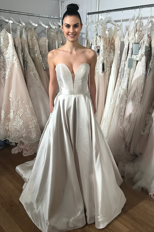 minimalist bridal gown
