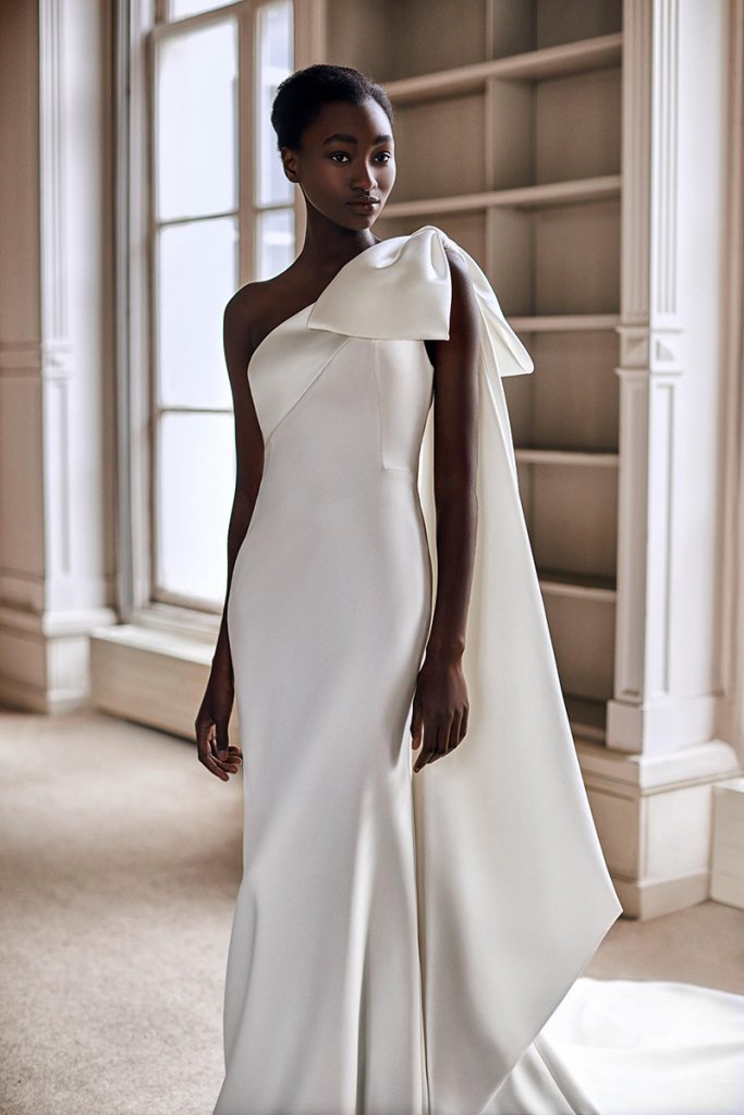 The 16 Best Asymmetrical Neckline Wedding Dresses of 2023