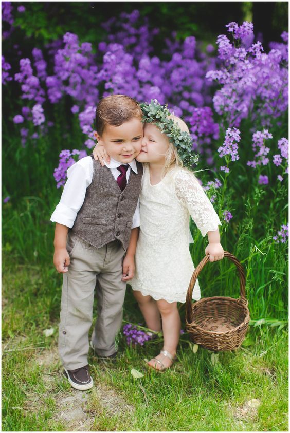 adorable flower girl and ring bearer