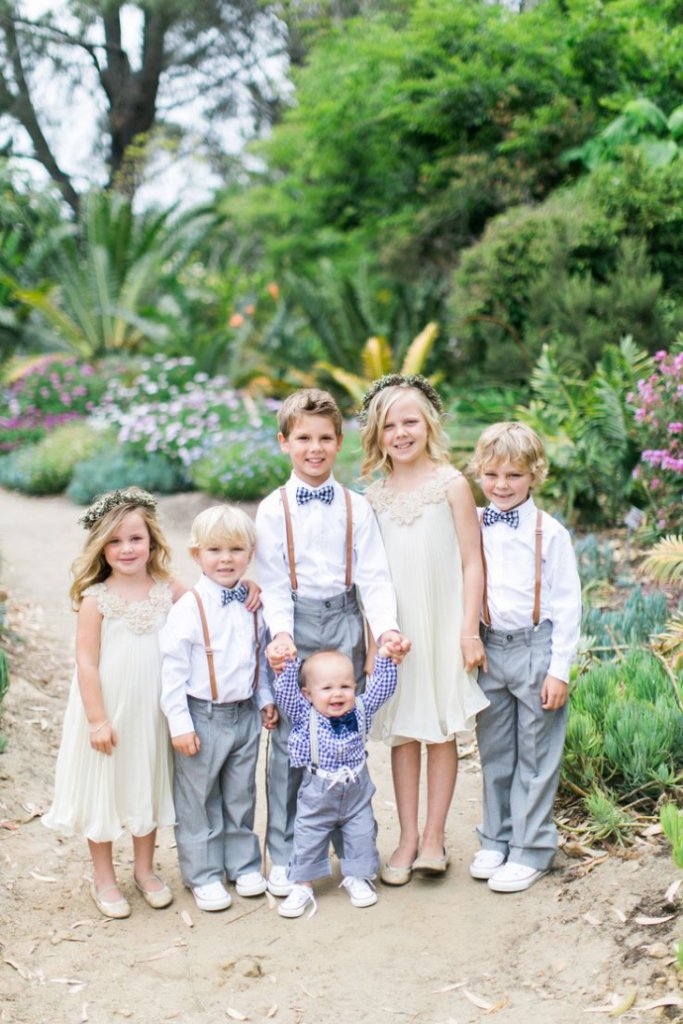 adorable ring bearer and flower girl