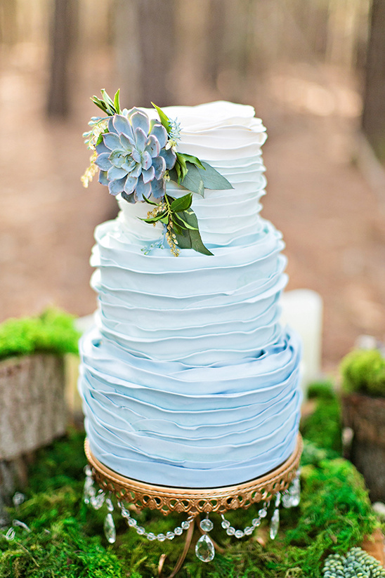blue ombre cake