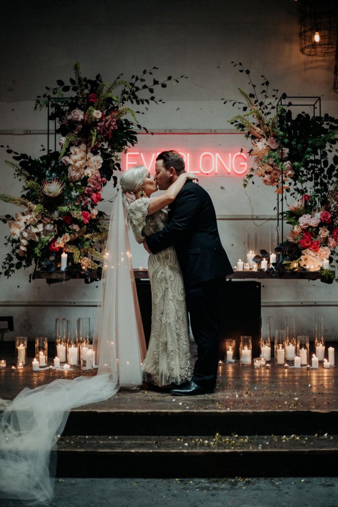 everlong wedding ceremony backdrop