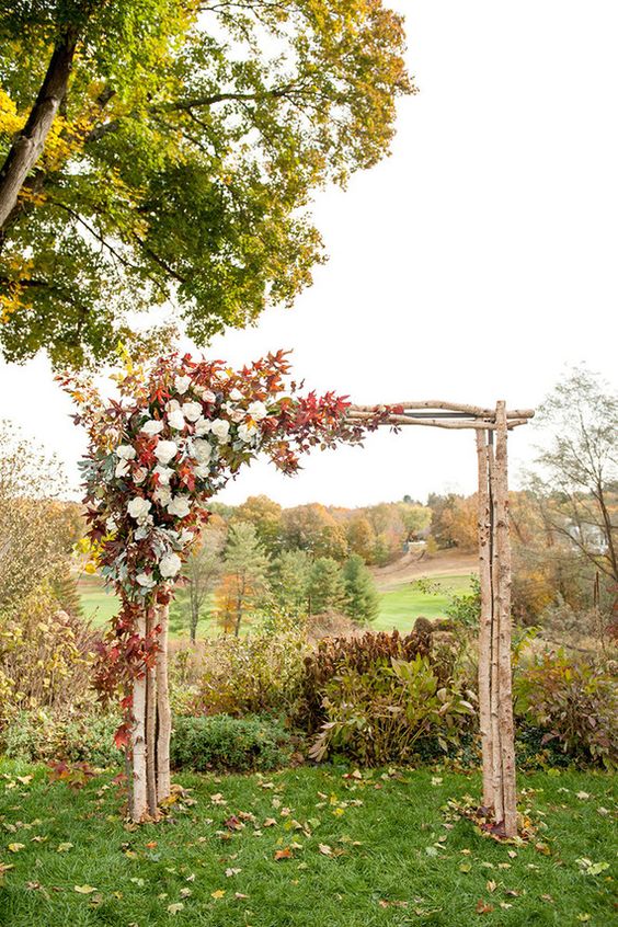 fall wedding backdrop