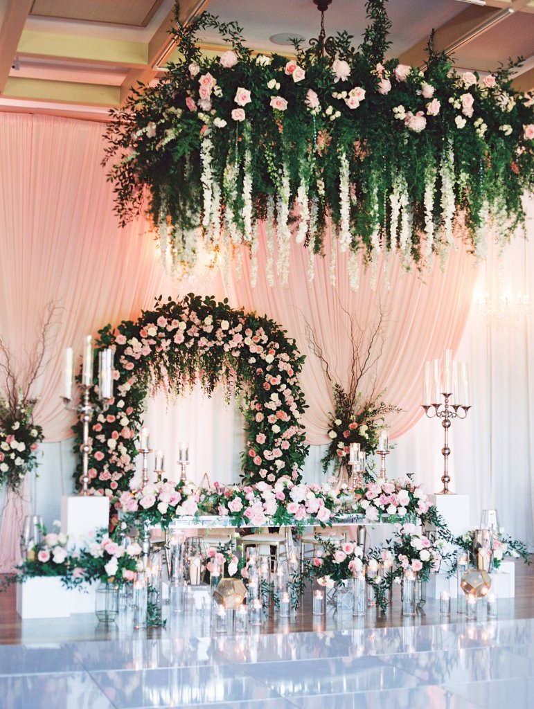 floral fantasy wedding reception