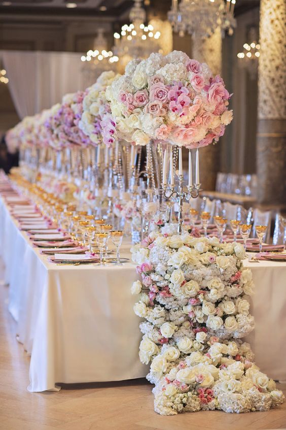 long wedding reception tables