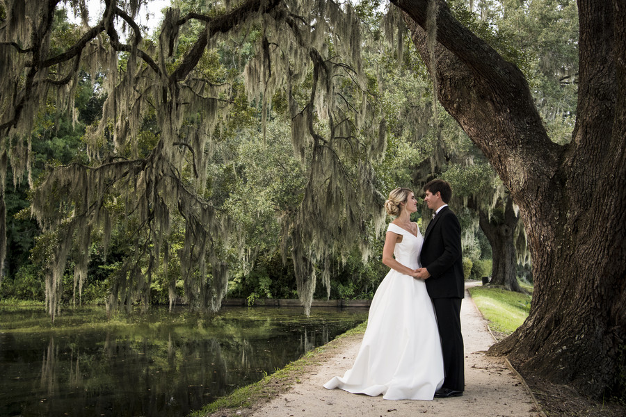 Bride and Groom Outdoor Wedding Photo