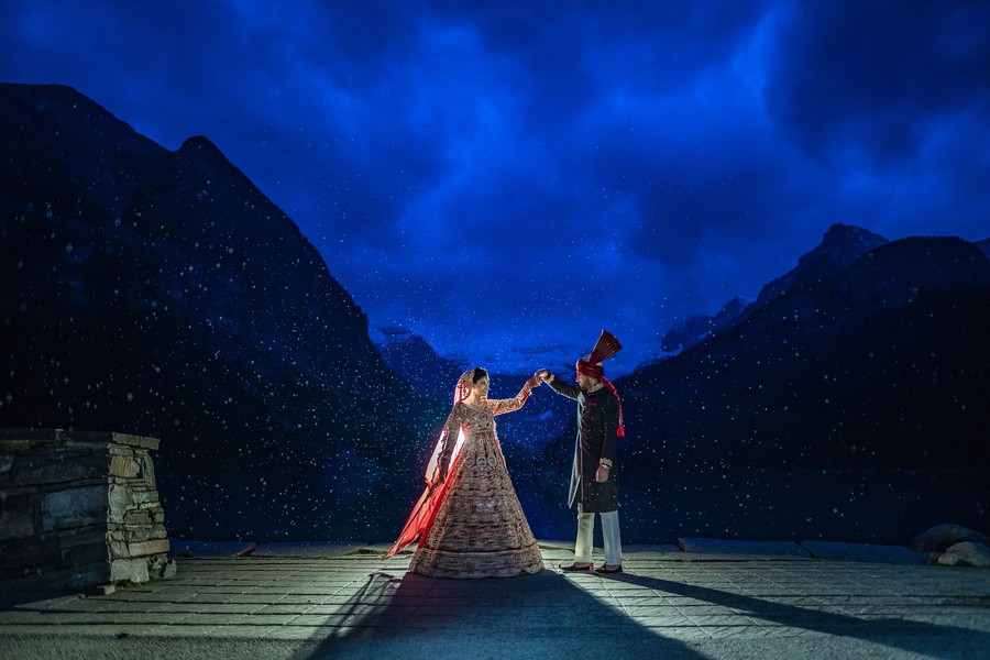 Bride and Groom at Twilight