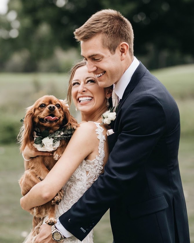 Wedding Photo with Dog