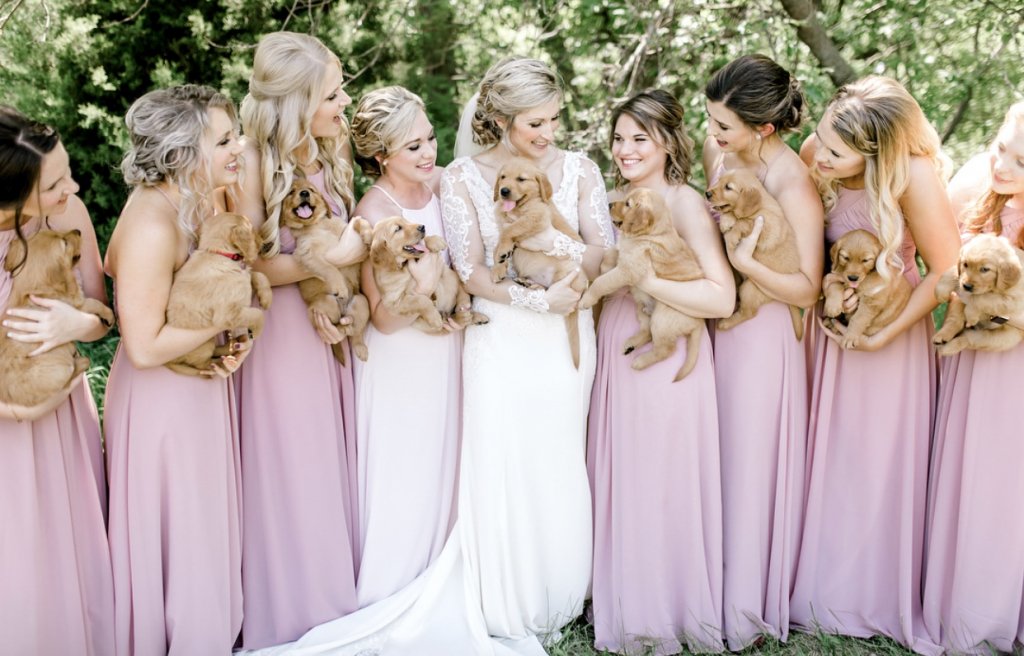 puppy wedding bouquets