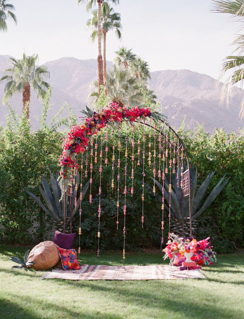 tropical wedding decor