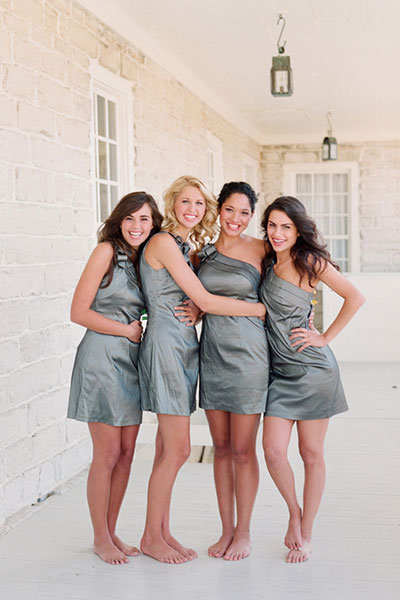 grey bridesmaid dresses