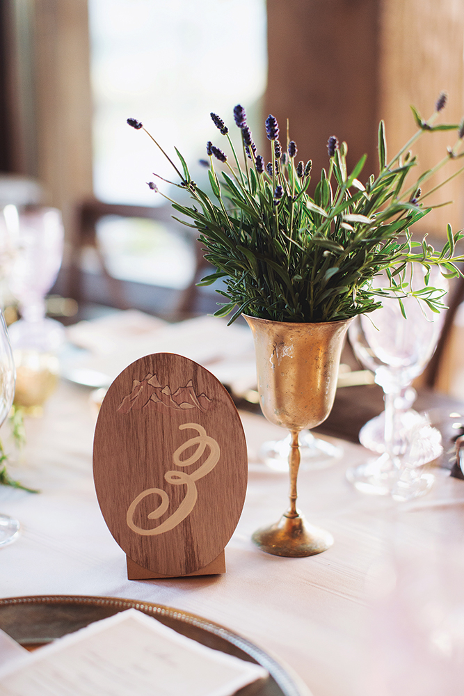 wood laser cut wedding table number