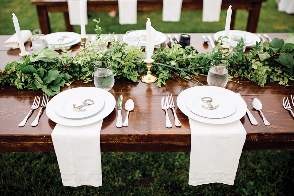 wedding greenery table runner