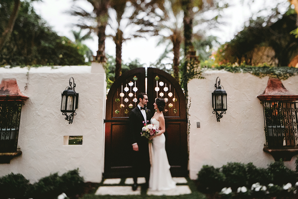 tropical backyard wedding