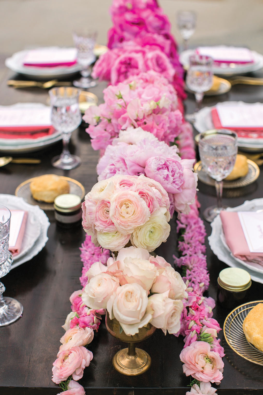 ombre centerpieces