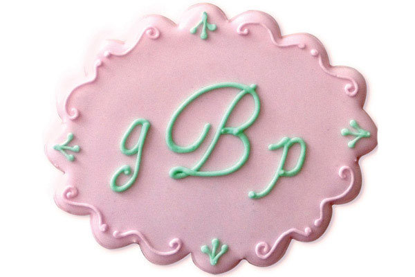 monogram cupcake