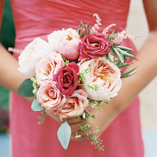 coral bridesmaids