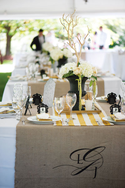 yellow tablescape