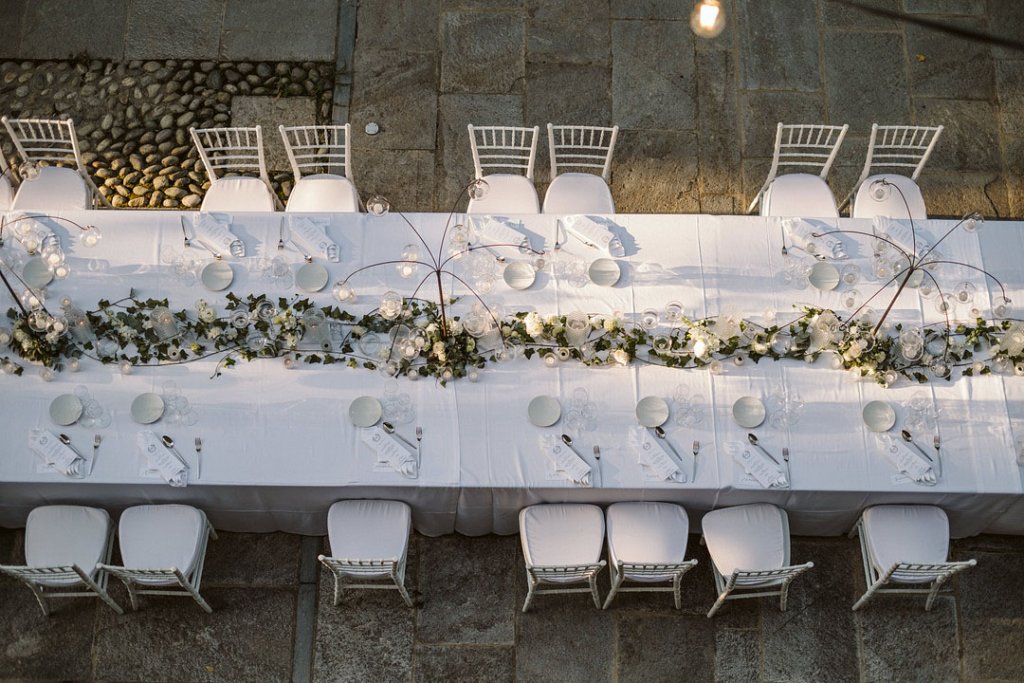 long wedding reception table pods