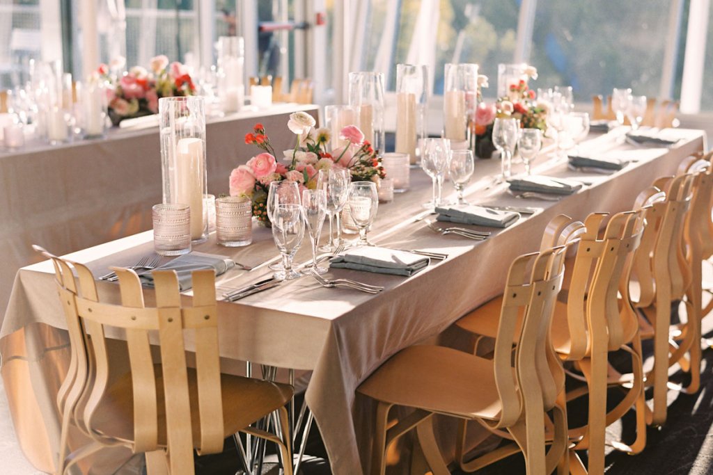 socially distant wedding reception seating