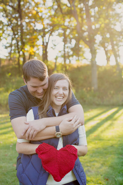 camping theme engagement photos