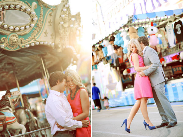 carnival theme engagement photos