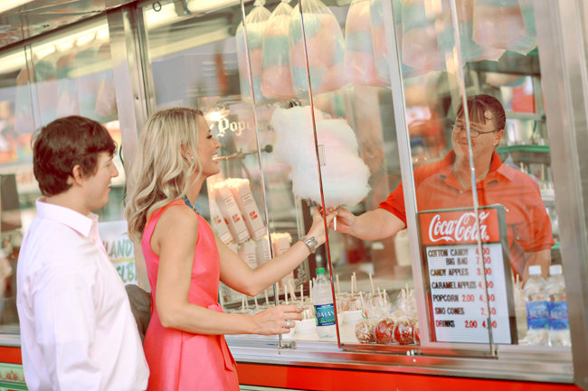 carnival theme engagement photos