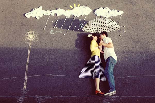 chalk engagement photos