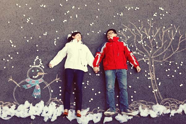 chalk engagement photos