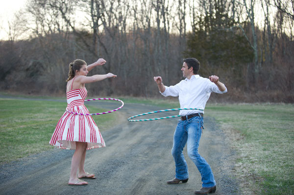 circus theme engagement photos