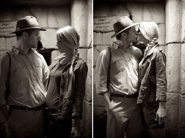 indiana jones theme engagement photos