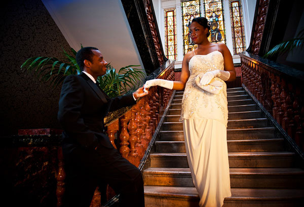 jazz theme engagement photos