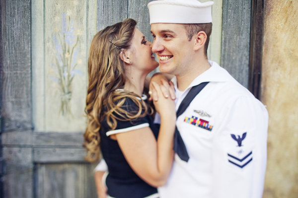navy sailor engagement photos
