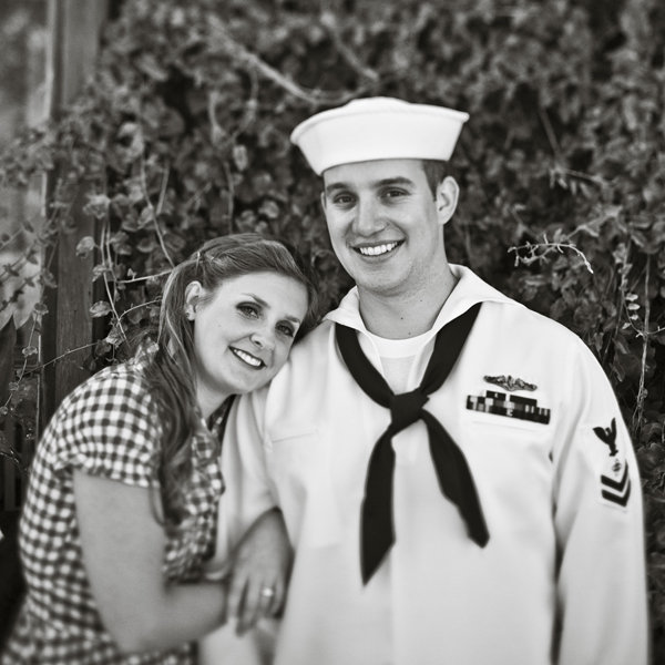 navy sailor engagement photos