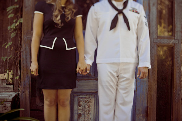 navy sailor engagement photos