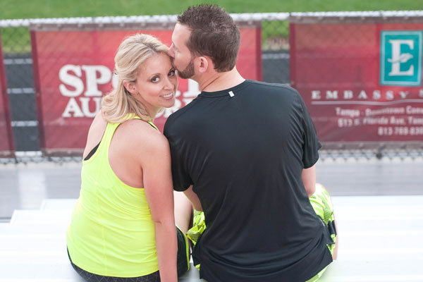 running engagement photos