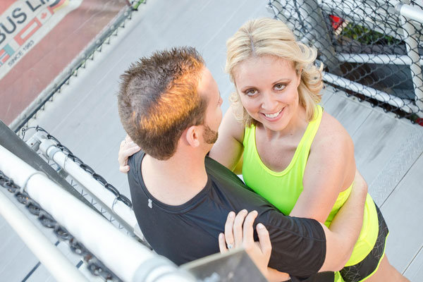 running engagement photos