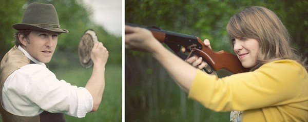 skeet shooting engagement photos